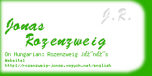 jonas rozenzweig business card